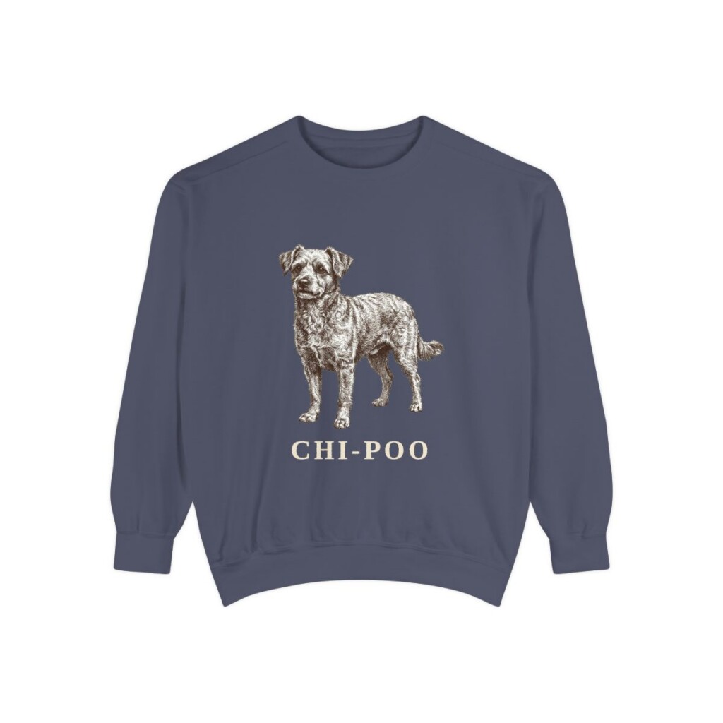 chi-poo-sweatshirt-denim Chi-Poo Sweatshirt, Denim, front view