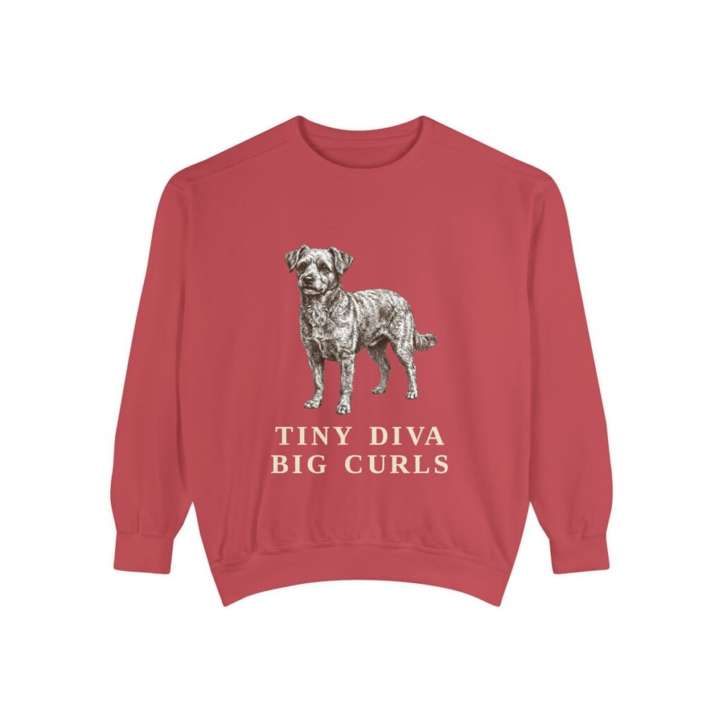 Chi-Poo Humor Sweatshirt, Crimson, front view