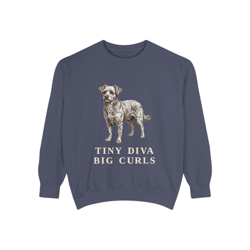Chi-Poo Humor Sweatshirt, Denim, front view