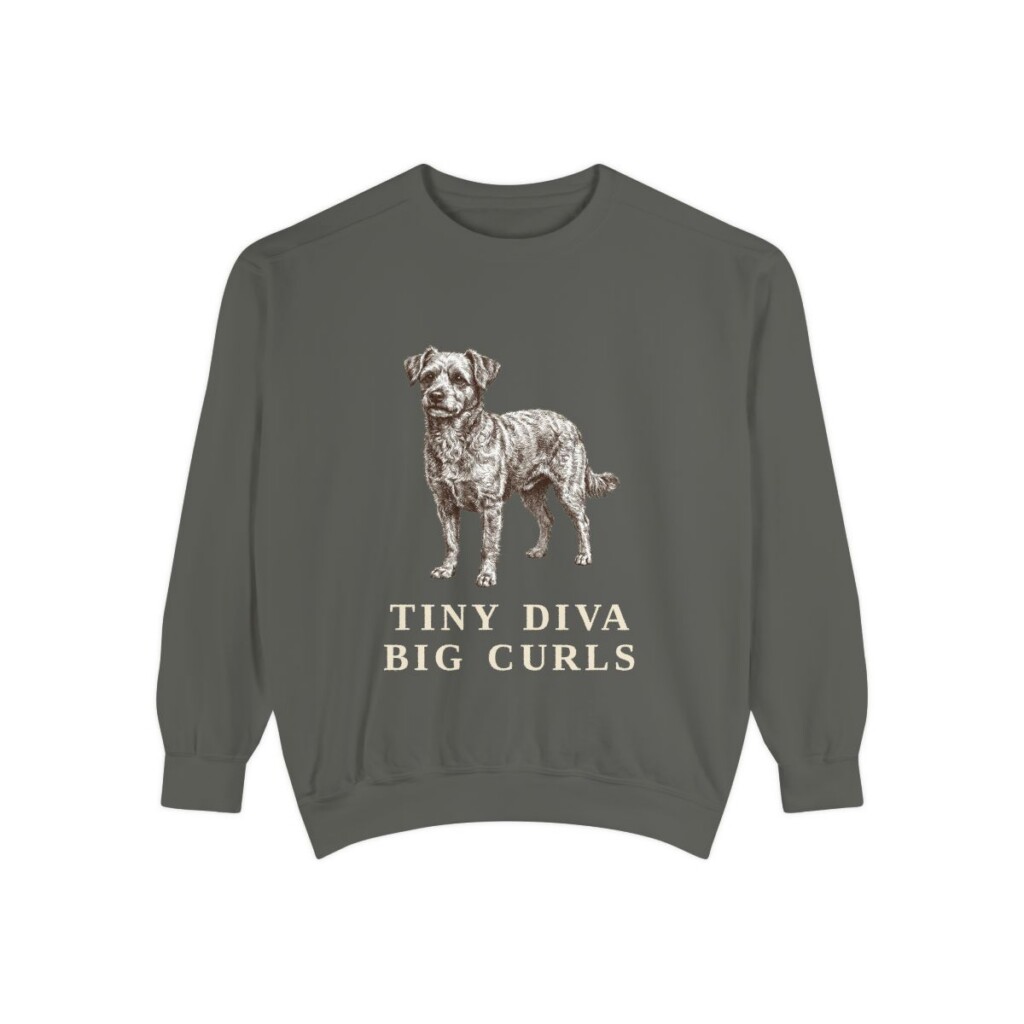 Chi-Poo Humor Sweatshirt, Pepper, front view