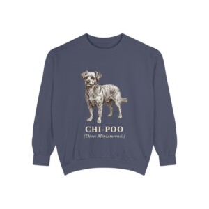 Chi-Poo Latin Sweatshirt, Denim, front view