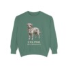 chi-poo-sweatshirt-latin-light-green Chi-Poo Latin Sweatshirt, Light Green, front view