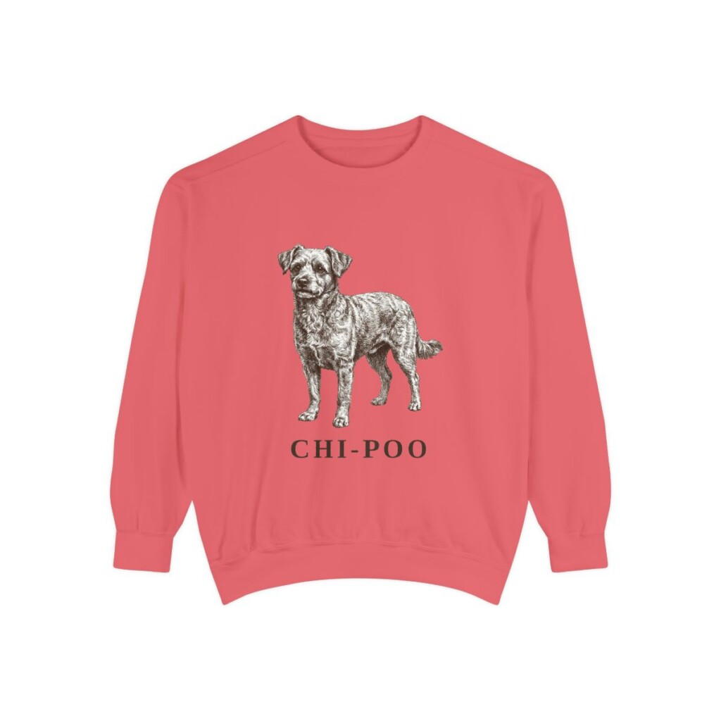 chi-poo-sweatshirt-watermelon Chi-Poo Sweatshirt, Watermelon, front view