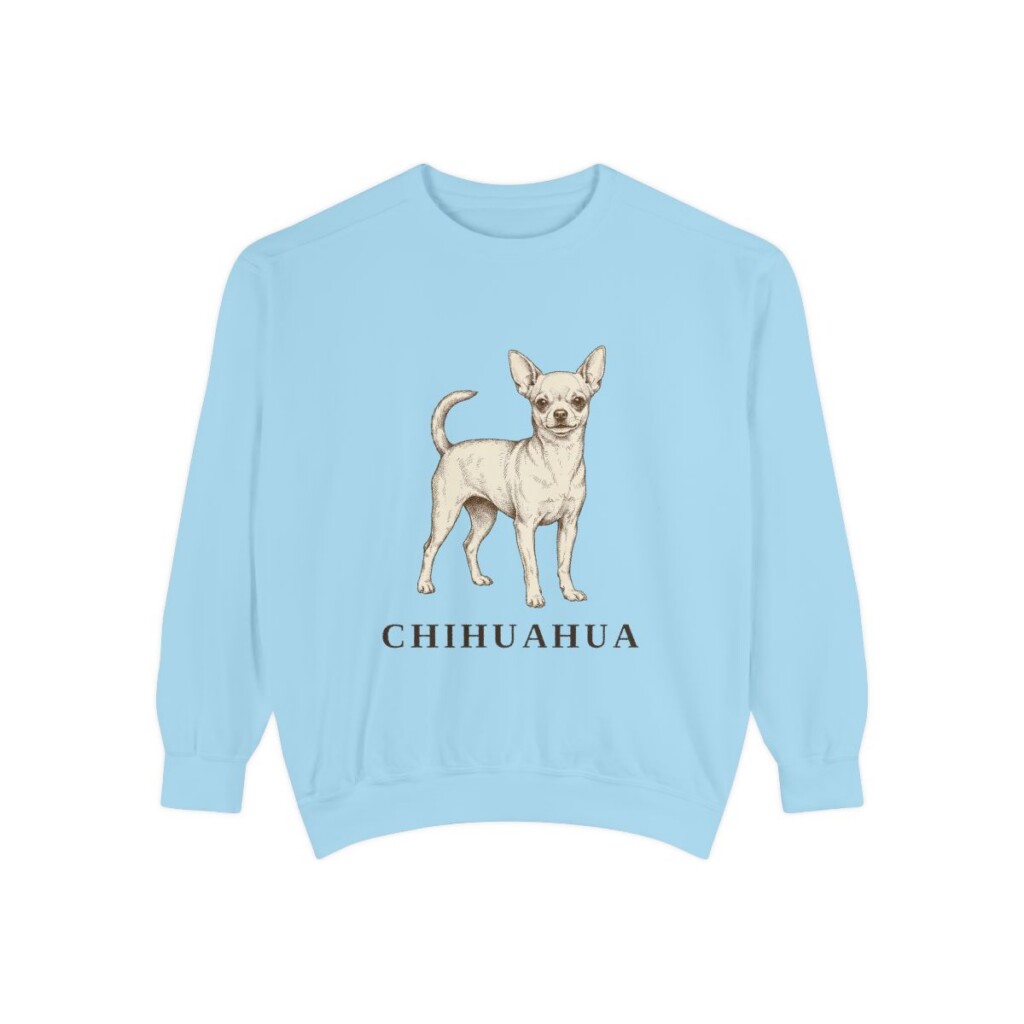 chihuahua-sweatshirt-chambray Chihuahua Sweatshirt, Chambray, front view