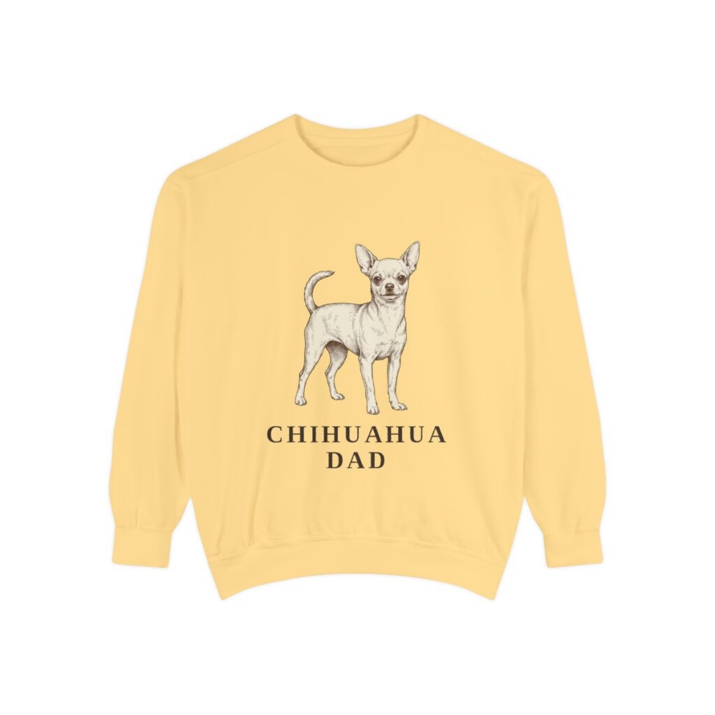 Chihuahua Dad Sweatshirt, Butter, front view