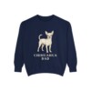 Chihuahua Dad Sweatshirt, True Navy, front view