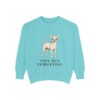 Chihuahua Humor Sweatshirt, Chalky Mint, front view