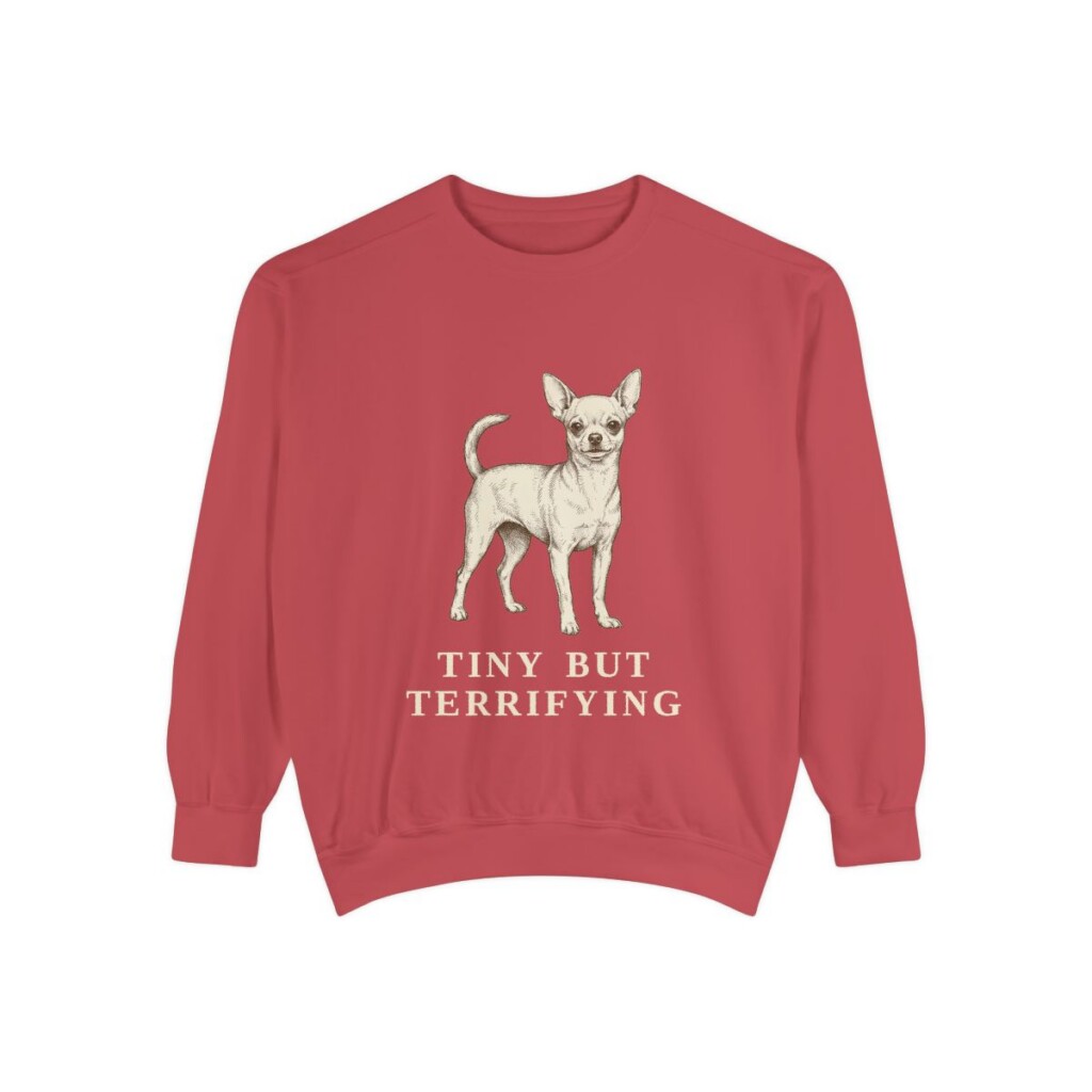 Chihuahua Humor Sweatshirt, Crimson, front view