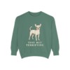 Chihuahua Humor Sweatshirt, Light Green, front view