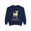 Chihuahua Humor Sweatshirt, True Navy, front view