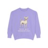 Chihuahua Humor Sweatshirt, Violet, front view