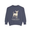 Chihuahua Latin Sweatshirt, Denim, front view