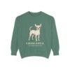 Chihuahua Latin Sweatshirt, Light Green, front view