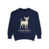 Chihuahua Latin Sweatshirt, True Navy, front view