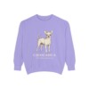 Chihuahua Latin Sweatshirt, Violet, front view