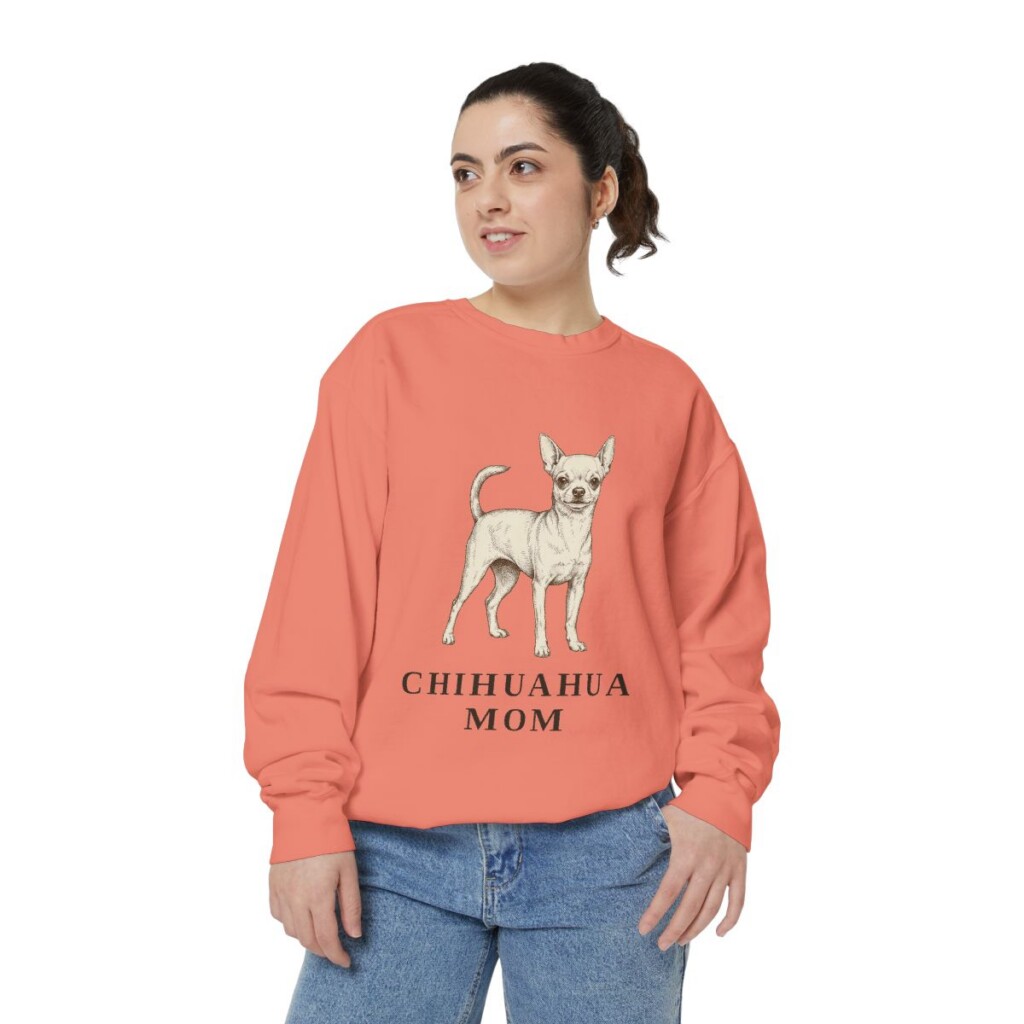 Chihuahua Mom Sweatshirt, Terracotta, person 2 front