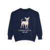 Chihuahua Mom Sweatshirt, True Navy, front view