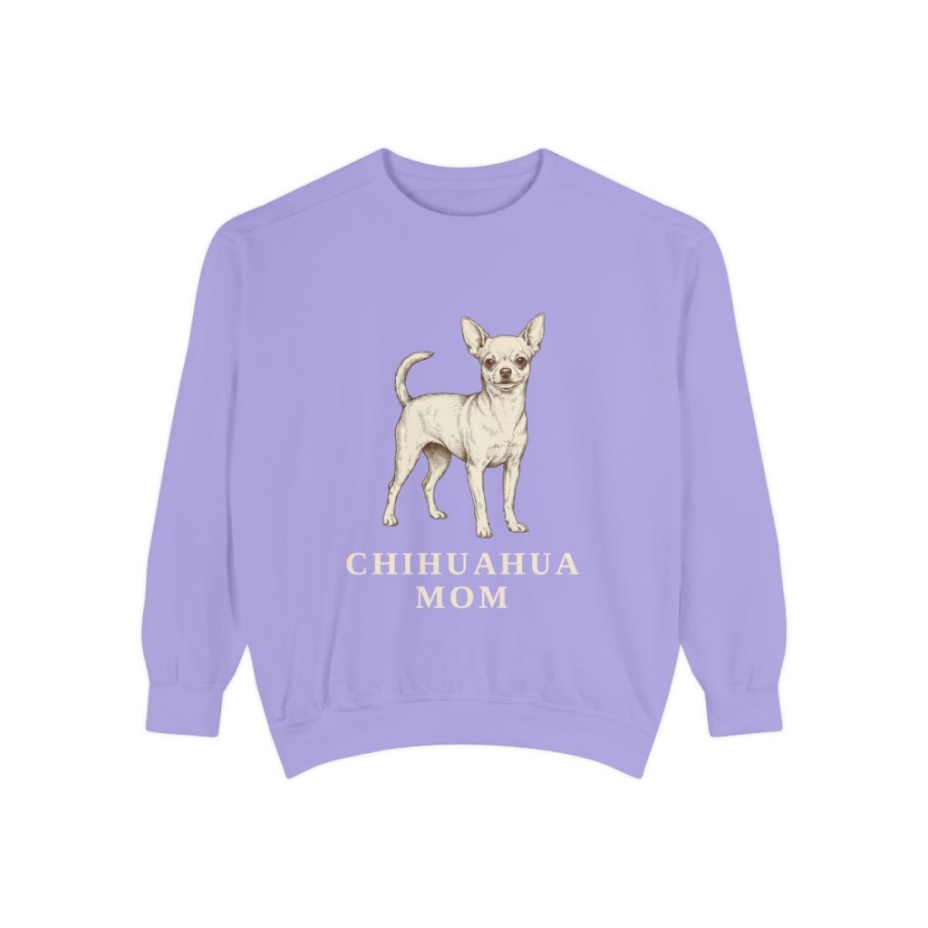 Chihuahua Mom Sweatshirt, Violet, front view
