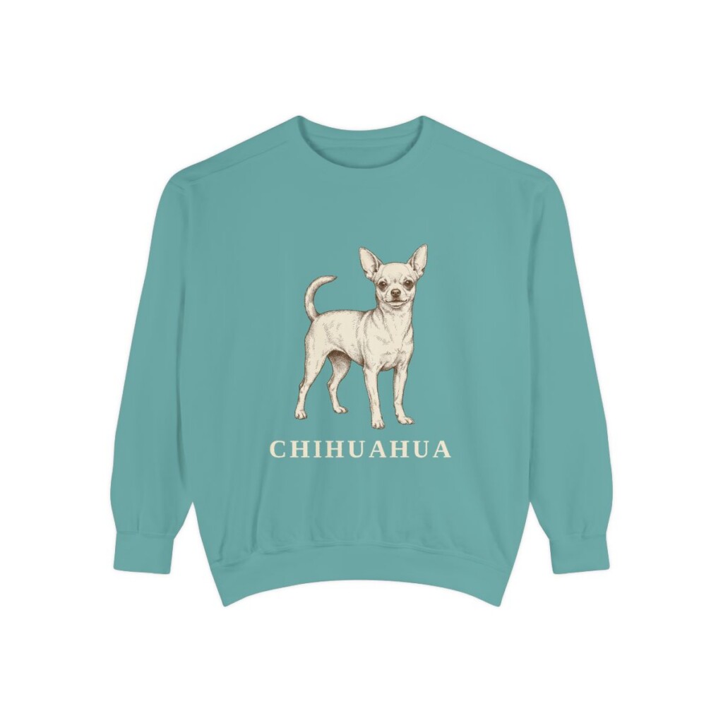 chihuahua-sweatshirt-seafoam Chihuahua Sweatshirt, Seafoam, front view