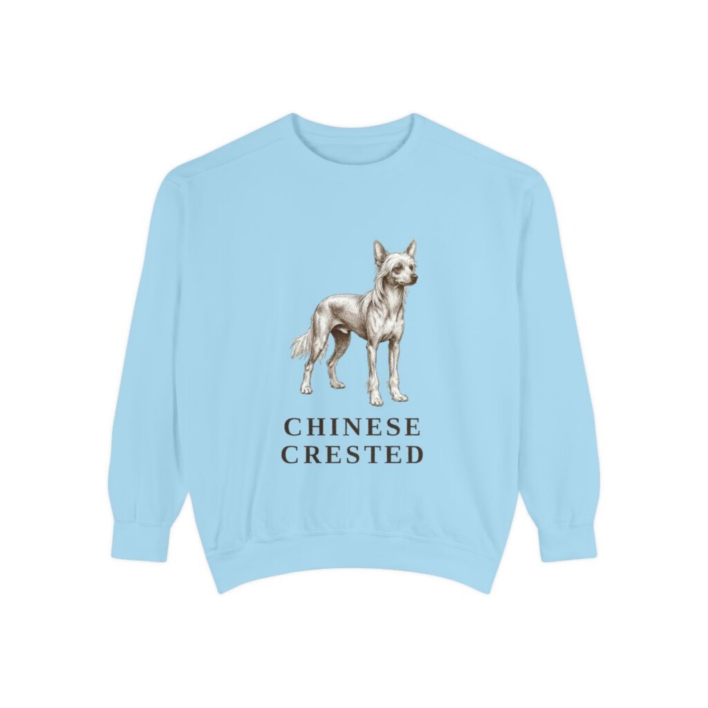 Chinese Crested Sweatshirt, Chambray, front view