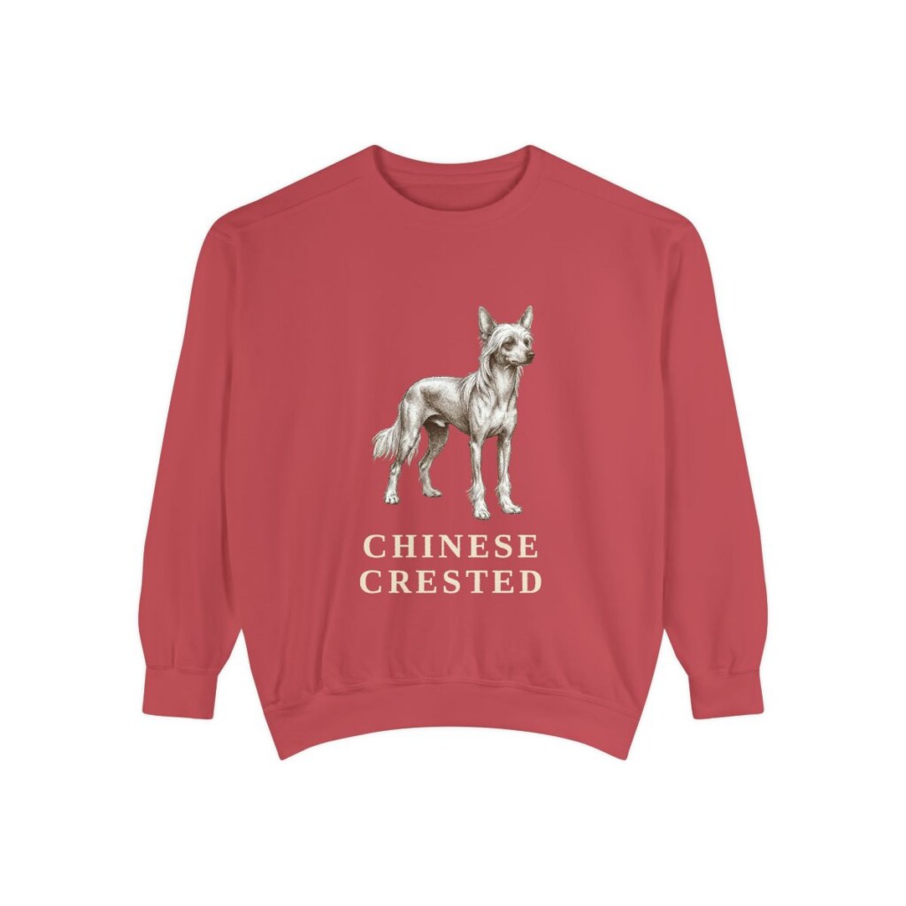 Chinese Crested Sweatshirt, Crimson, front view