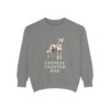 Chinese Crested Dad Sweatshirt, Grey, front view