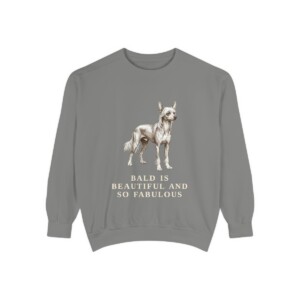 Chinese Crested Humor Sweatshirt, Grey, front view