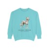 Chinese Crested Latin Sweatshirt, Chalky Mint, front view