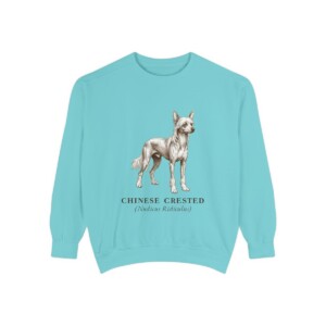 Chinese Crested Latin Sweatshirt, Chalky Mint, front view