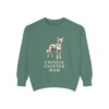 chinese-crested-sweatshirt-mom-light-green Chinese Crested Mom Sweatshirt, Light Green, front view