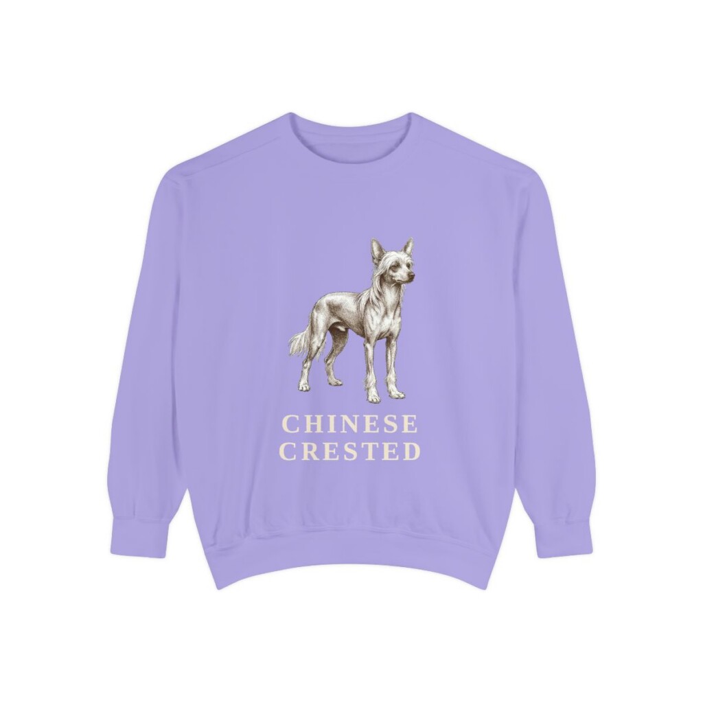 Chinese Crested Sweatshirt, Violet, front view