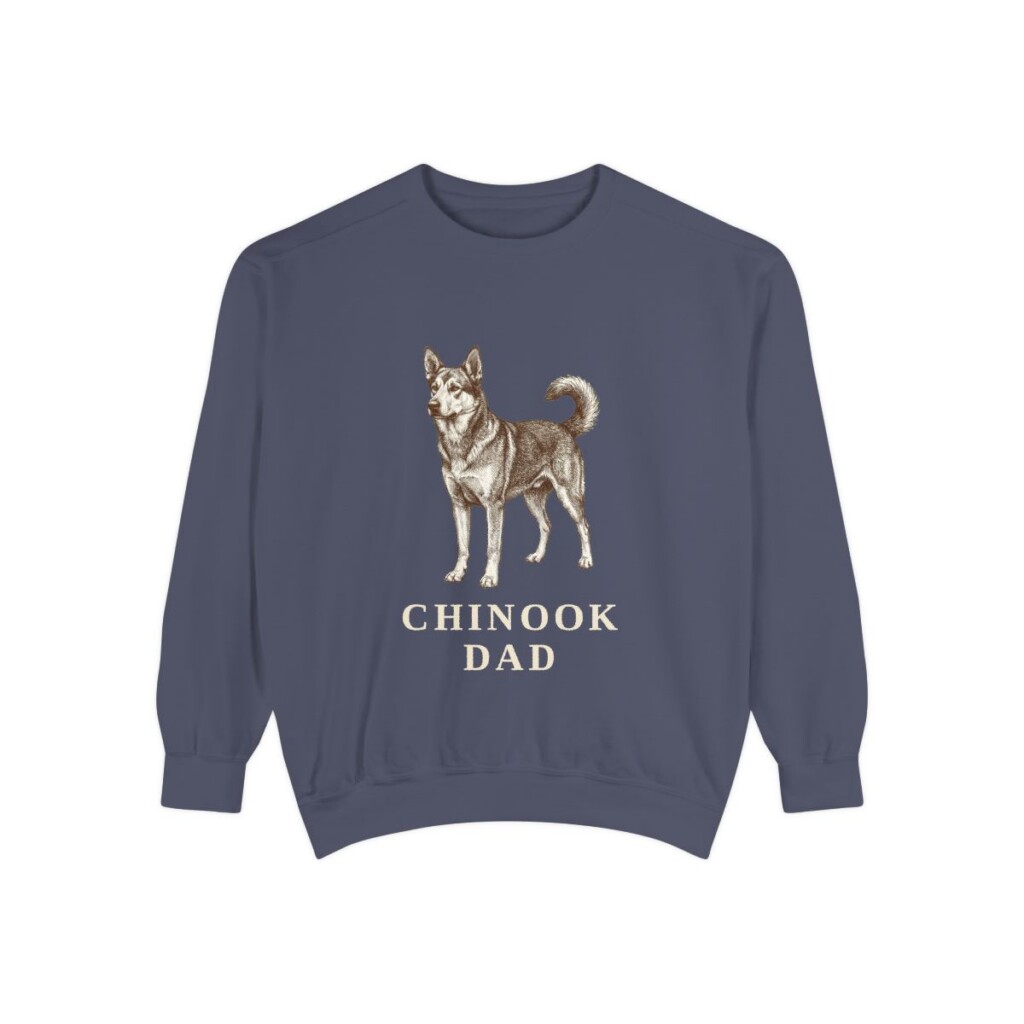 chinook-sweatshirt-dad-denim Chinook Dad Sweatshirt, Denim, front view