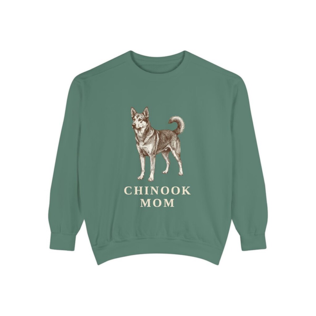 Chinook Mom Sweatshirt, Light Green, front view