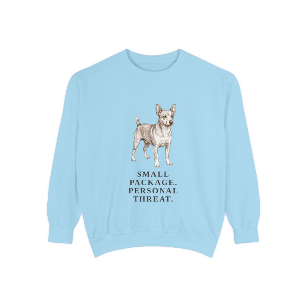 Chipin Humor Sweatshirt, Chambray, front view