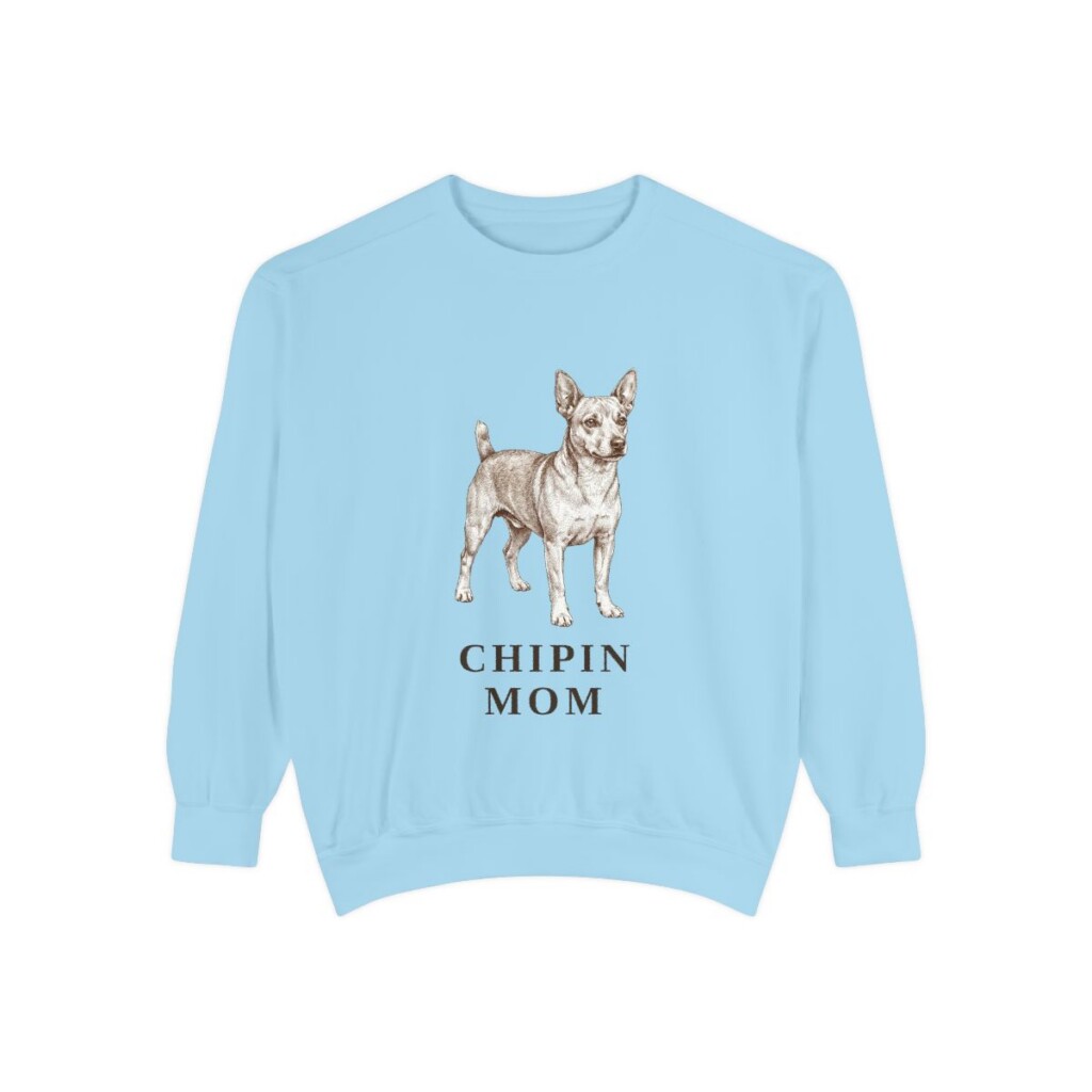 Chipin Mom Sweatshirt, Chambray, front view