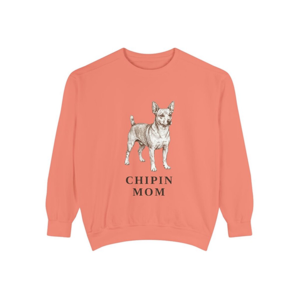 Chipin Mom Sweatshirt, Terracotta, front view