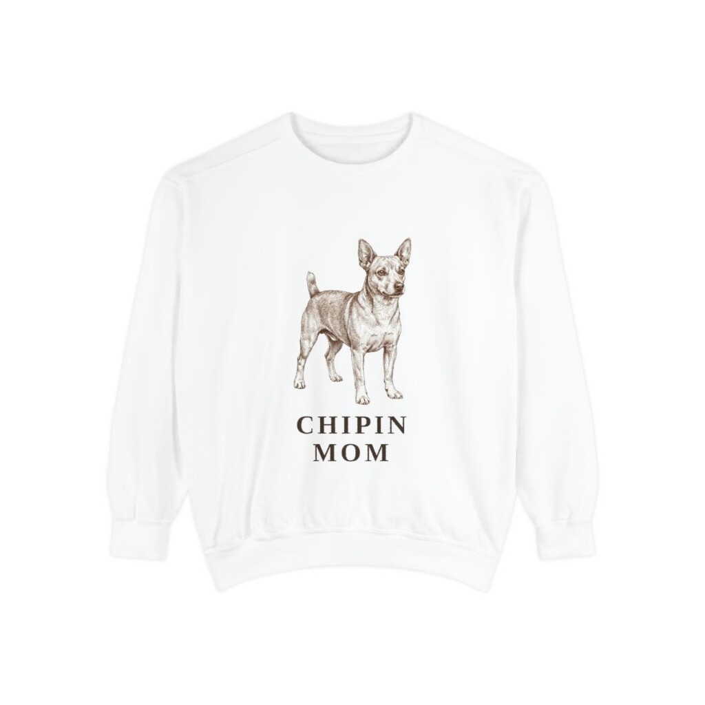 Chipin Mom Sweatshirt, White, front view