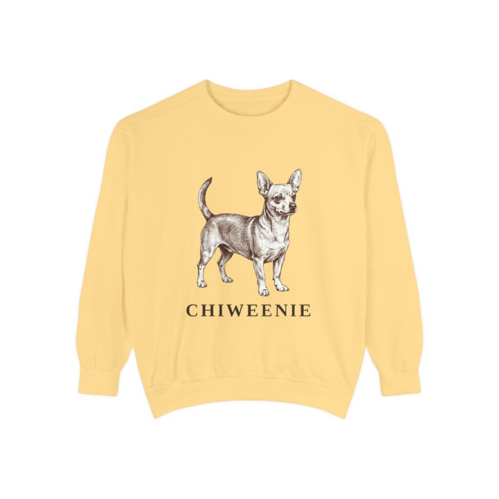 Chiweenie Sweatshirt, Butter, front view