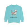 Chiweenie Sweatshirt, Chalky Mint, front view