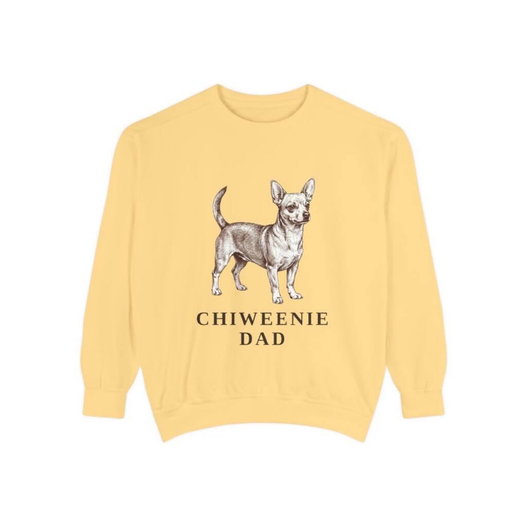Chiweenie Dad Sweatshirt, Butter, front view