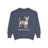 Chiweenie Sweatshirt, Denim, front view