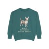 chiweenie-sweatshirt-humor-blue-spruce Chiweenie Humor Sweatshirt, Blue Spruce, front view