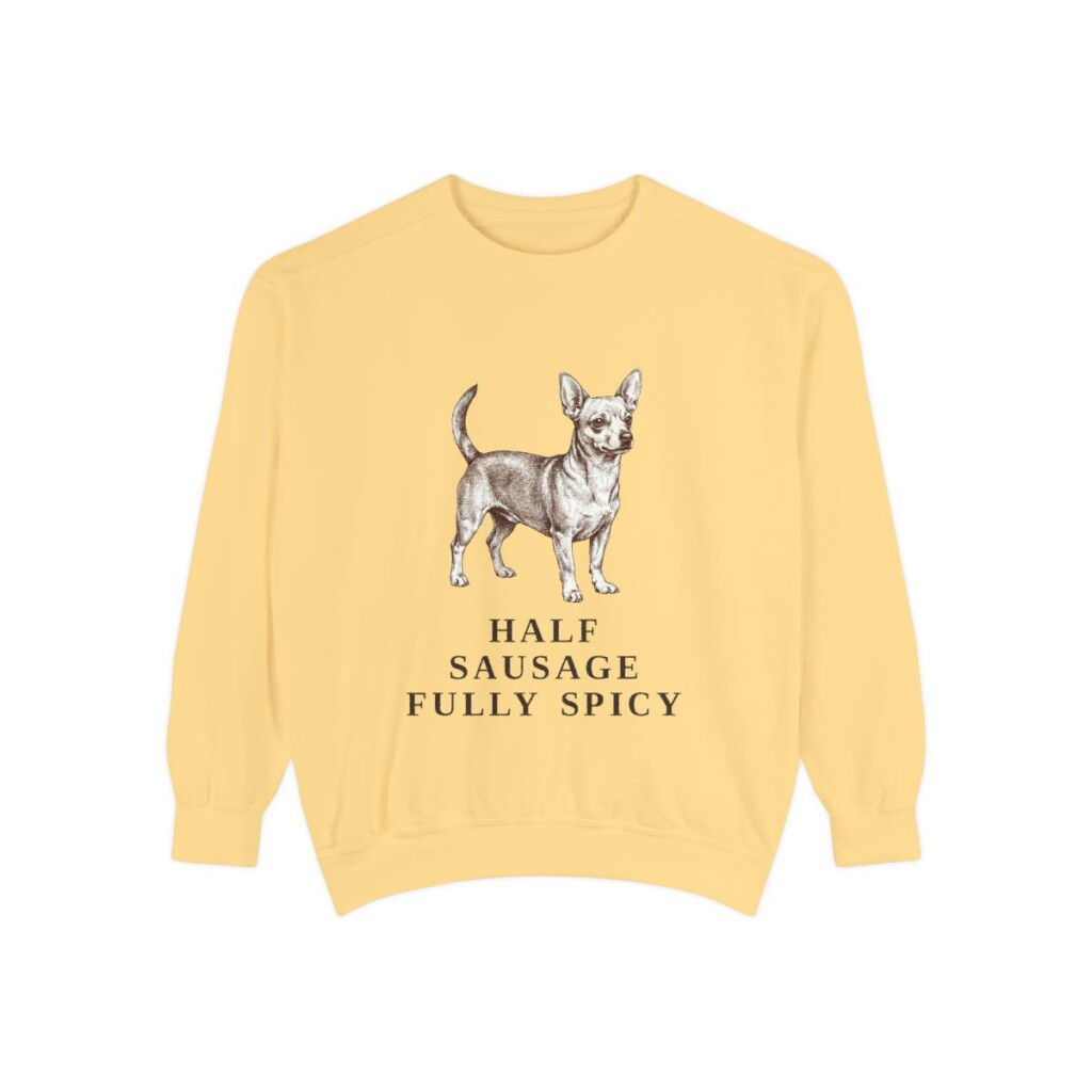 chiweenie-sweatshirt-humor-butter Chiweenie Humor Sweatshirt, Butter, front view