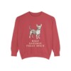 chiweenie-sweatshirt-humor-crimson Chiweenie Humor Sweatshirt, Crimson, front view