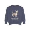 Chiweenie Latin Sweatshirt, Denim, front view