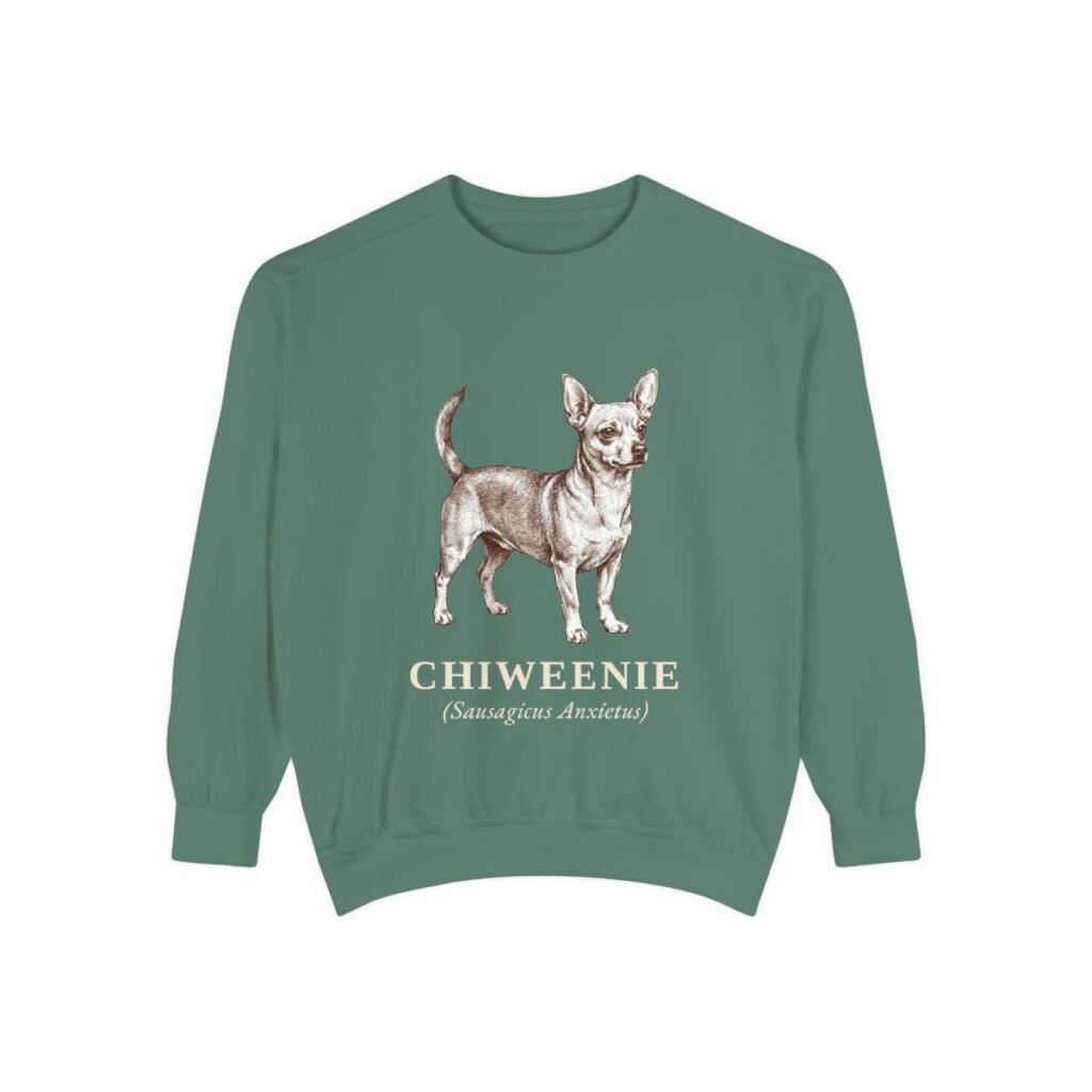Chiweenie Latin Sweatshirt, Light Green, front view
