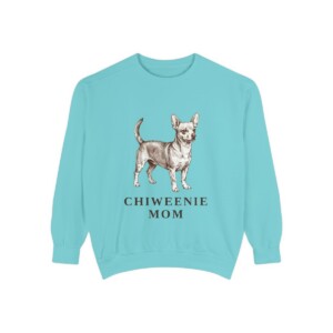 Chiweenie Mom Sweatshirt, Chalky Mint, front view