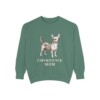 Chiweenie Mom Sweatshirt, Light Green, front view