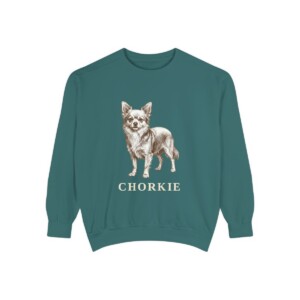 Chorkie Sweatshirt, Blue Spruce, front view