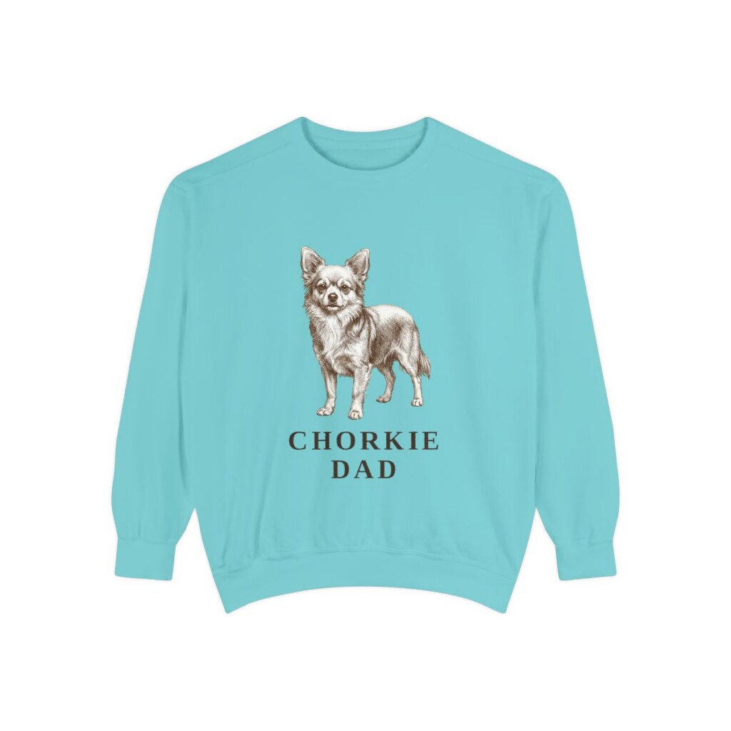 chorkie-sweatshirt-dad-chalky-mint Chorkie Dad Sweatshirt, Chalky Mint, front view